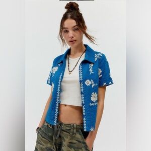 BDG Souvenir Appliqué Seersucker Shirt